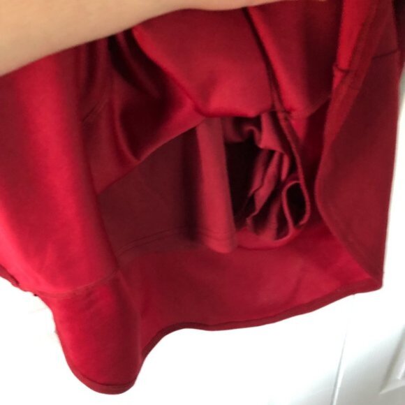 Lulu's Red Sleeveless V-Neck Lined Shift Dress - Picture 7 of 10